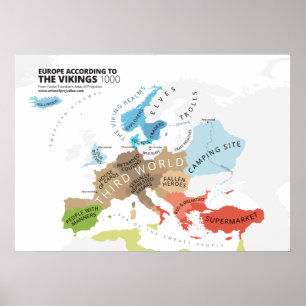Poster Europa de acordo com os Viquingues