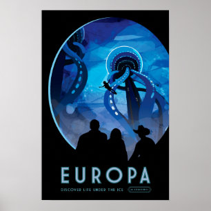 Poster EUROPA Descobre A Vida Sob Viagem Espacial Da NASA
