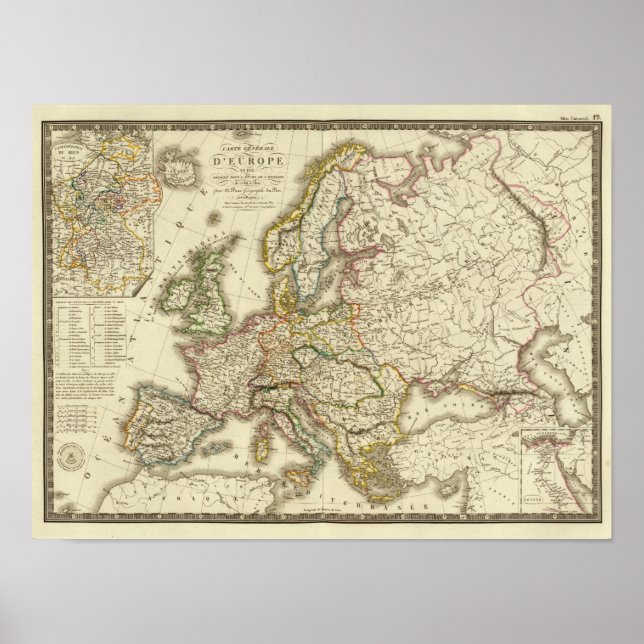 Pôster Europa em 1813 (Frente)