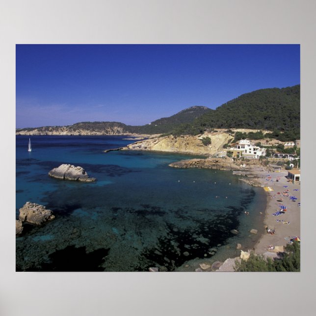 Poster Europa, Espanha, Ilhas Baleares, Ibiza, Cala de (Frente)