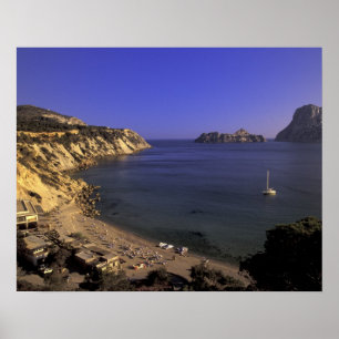 Pôster Europa, Espanha, Ilhas Baleares, Ibiza, Cala d'Hor