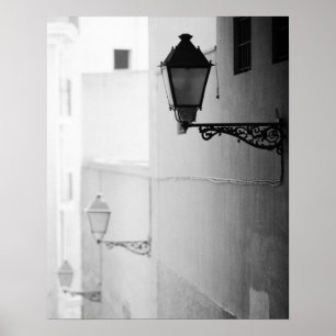 Pôster Europa, Espanha, Mallorca. Luzes das ruas, Palma