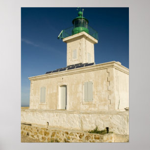 Poster Europa, França, Córsega, Ile Rousse.Farol