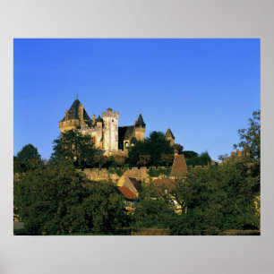 Pôster Europa, França, Montforte. O castelo medieval