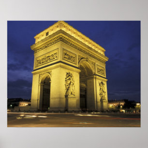 Poster Europa, França, Paris. Arco do Triunfo