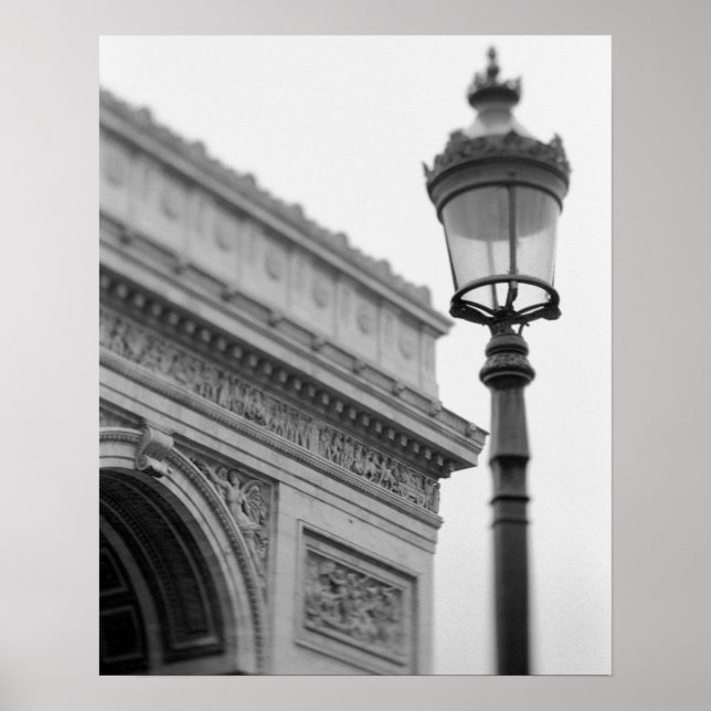 Pôster Europa, França, Paris. Arco do Triunfo e (Frente)