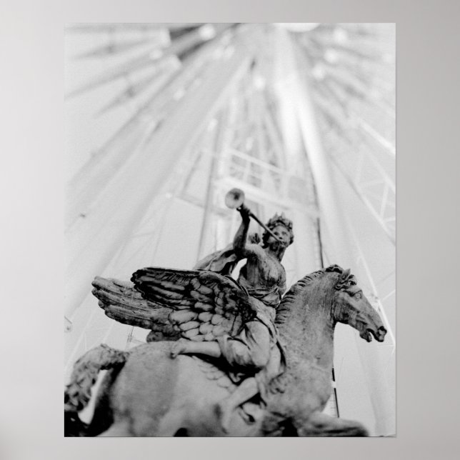 Pôster Europa, França, Paris. Estátua e roda-gigante, 2 (Frente)