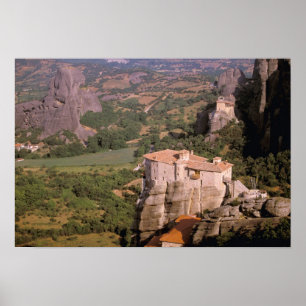 Poster Europa, Grécias, Tessália, Meteora, Kastraki.