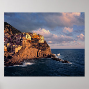 Pôster Europa, Itália, Manarola. O penhasco