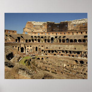 Poster Europa, Itália, Roma. O Coliseu (também conhecido