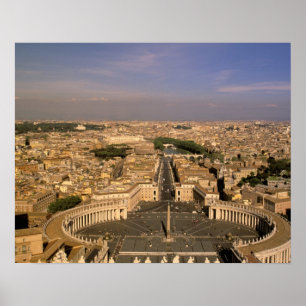 Poster Europa, Itália, Roma, O Vaticano. Ver a partir de
