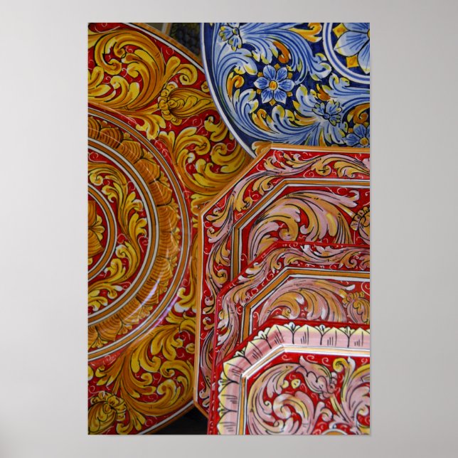 Poster Europa, Itália, Sicília, Taormina. Tradicional 2 (Frente)