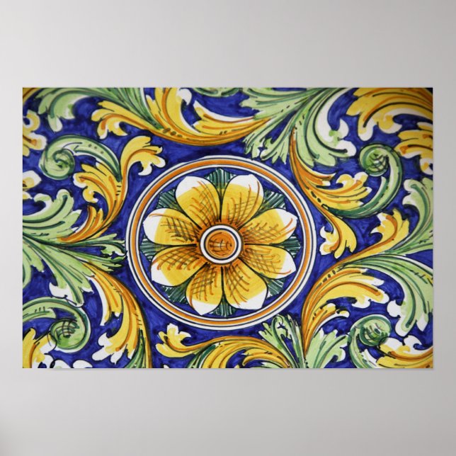 Pôster Europa, Itália, Sicília, Taormina. Tradicional 4 (Frente)