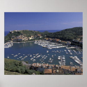Pôster Europa, Itália, Toscana, Porto Ercole, Vista de