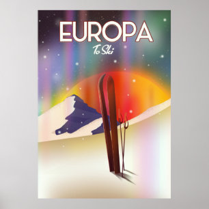 Poster Europa - Lua de Júpiter Arte Espacial.