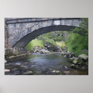 Poster Europa, Noruega. Ponte de Pedra a caminho de Berge
