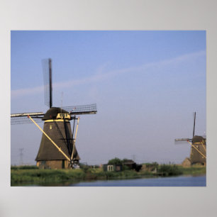 Pôster Europa, Países Baixos, Zuid Holland, Kinderdijk.