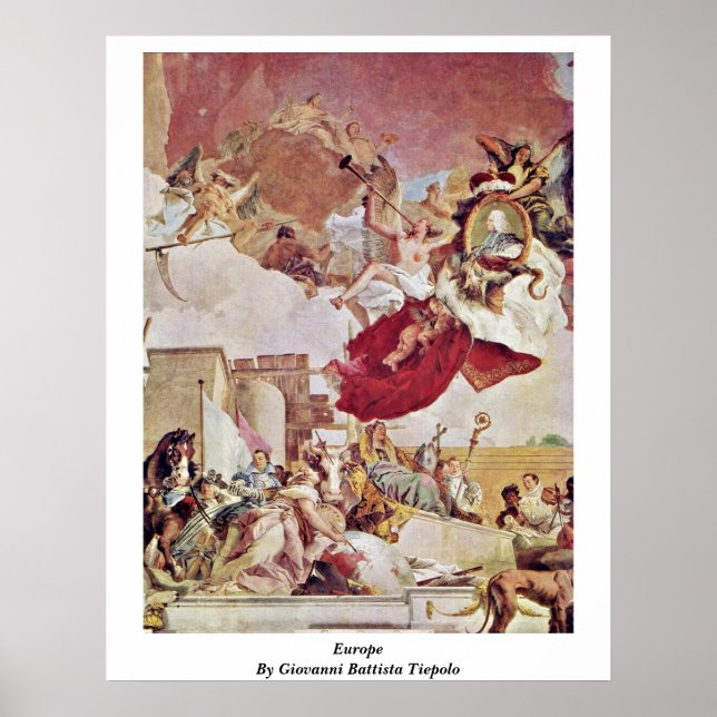 Pôster Europa Por Giovanni Battista Tiepolo (Frente)
