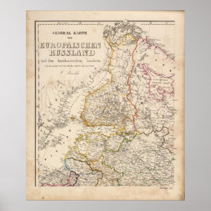 Poster Europa, Rússia, Finlandia