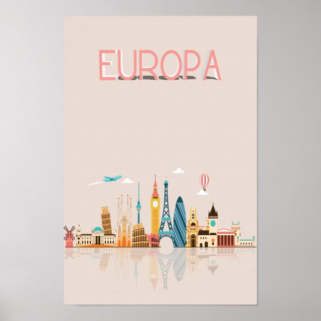 Poster Europa Skyline (Frente)
