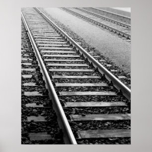Poster Europa, Suíça, Zurique. Trilhos de trem