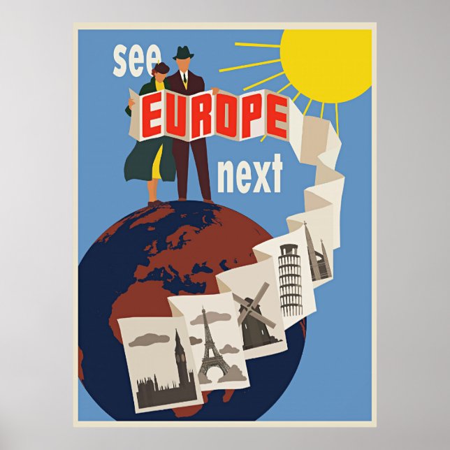 Poster Europa - Veja Europa Próxima (Frente)