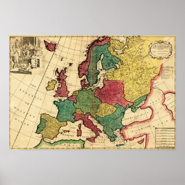 Poster EuropaMapaPanorâmicoEuropa (Frente)