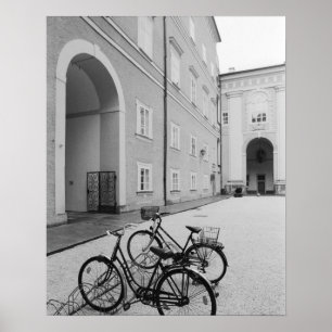 Pôster Europe, Austria, Salzburg. Bicycles in the