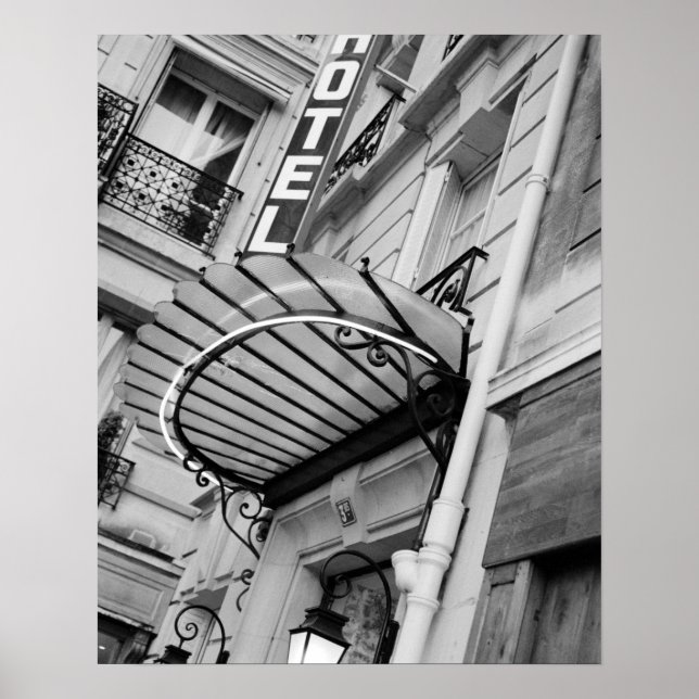 Pôster Europe, France, Paris. Detail of Left Bank hotel (Frente)
