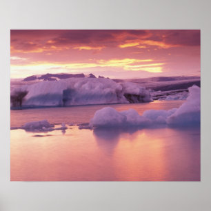 Pôster Europe, Iceland, Jokulsarlon lagoon