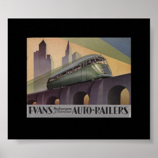 Pôster Evans Auto Railers 1930