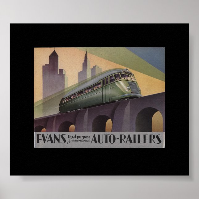 Pôster Evans Auto Railers 1930 (Frente)