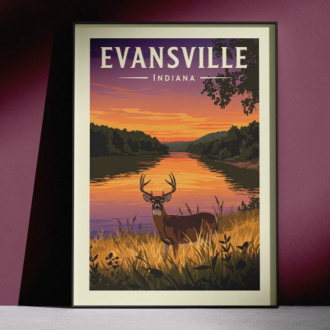 Poster Evansville Indiana Antiga (Criador carregado)