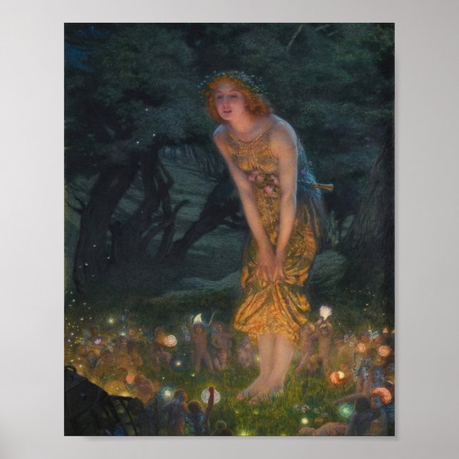 Poster Eve Edward Robert Hughes Fairies Fantasy (Frente)