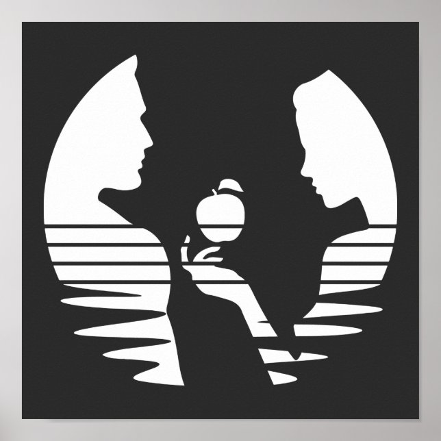 Poster Eve Hands An Apple To Adam, White Version 2/3 (Frente)