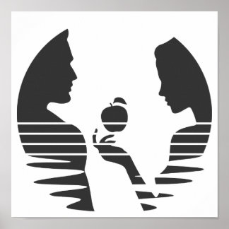 Poster Eve Mão Uma Maçã Para Adão, Black Versão 1/3