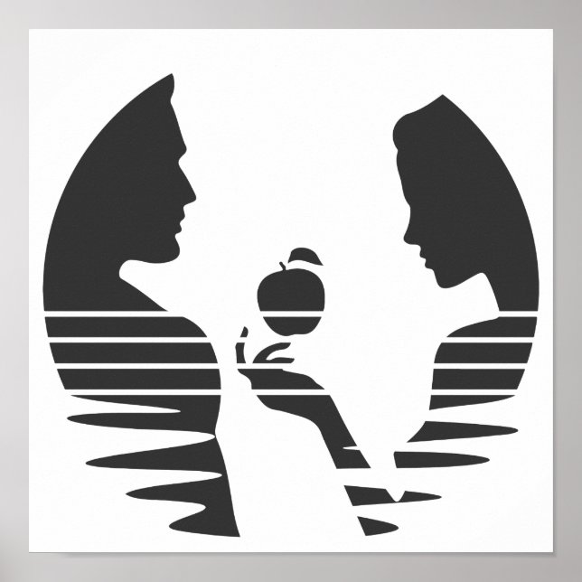 Poster Eve Mão Uma Maçã Para Adão, Black Versão 1/3 (Frente)