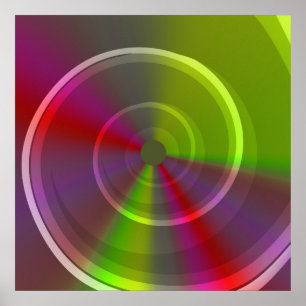 Poster Evening Dawn Psychedelic Swirl Hipnótico