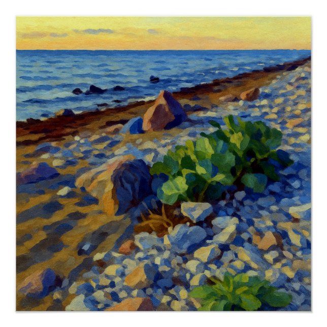 Pôster Evening light on the coast of Vormsi (Frente)