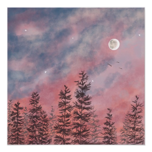 Pôster Evening red sky (Frente)