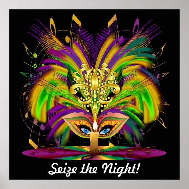 Pôster Evento de Carnaval do Mardi Gras Por Favor Ver Not (Frente)