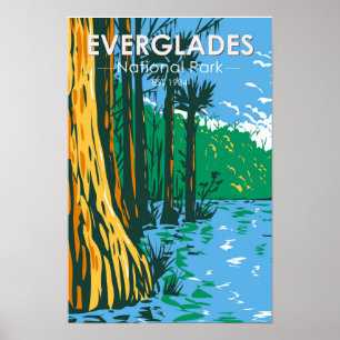 Poster Everglades National Park Florida Vintage