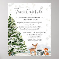 Evergreen Animal Winter Onederland Time Capule