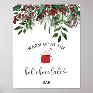 Poster Evergreen Aqueça-se no bar de Chocolate Quente