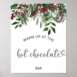 Poster Evergreen Aqueça-se no bar de Chocolate Quente