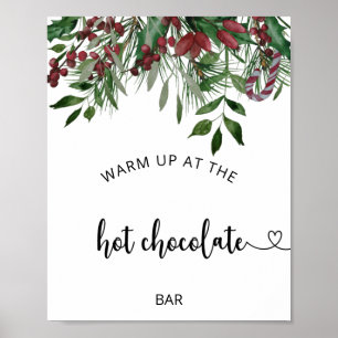 Poster Evergreen Aqueça-se no bar de Chocolate Quente