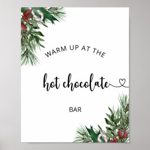 Poster Evergreen Aqueça-se no bar de Chocolate Quente