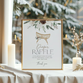 Poster Evergreen Baby está frio fora da rifa de fralda Po