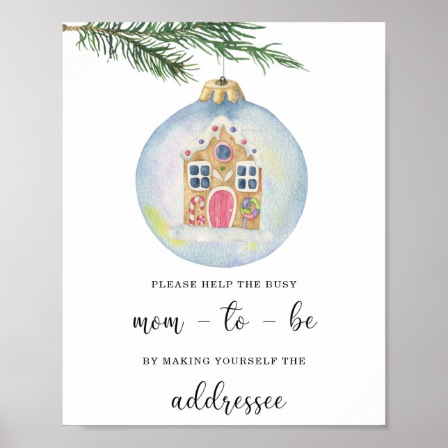 Poster Evergreen branch - Ajude a Mãe Ocupada (Frente)