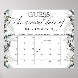 Poster Evergreen Guess the due Date calendar